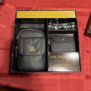House of Harlow 1960 Black Luxe Crossbody Set